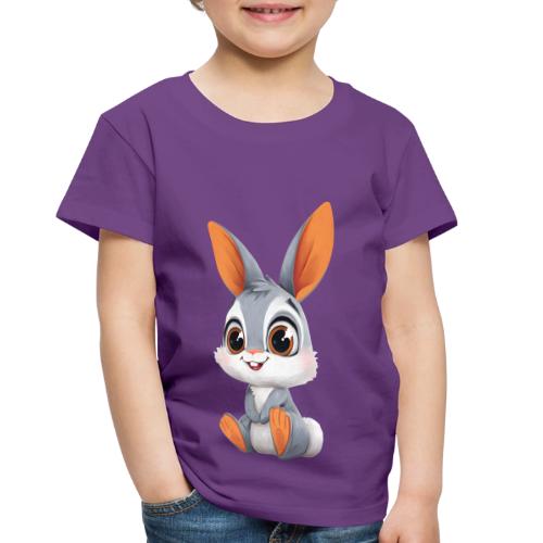Multicolor Baby Rabbit Cartoon Sitting - Toddler Premium T-Shirt