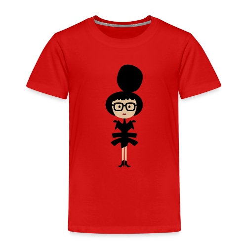 Stylish Espoo Wears Big Eyeglasses - Toddler Premium T-Shirt
