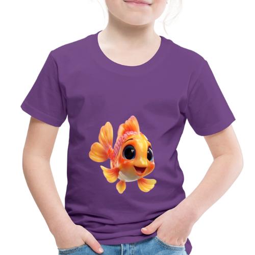 Cheerful 3D Orange Baby Fish - Toddler Premium T-Shirt