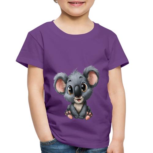 Joyful Cartoon Baby Koala with Big Eyes - Toddler Premium T-Shirt