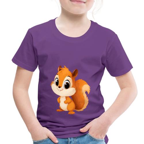 Playful Cartoon Squirrel with Big Innocent Eyes - Toddler Premium T-Shirt