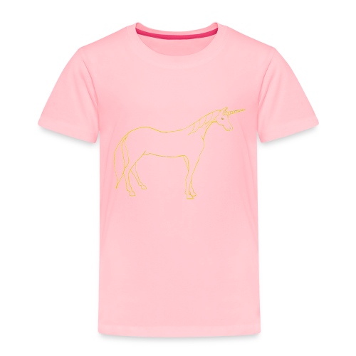 unicorn gold outline - Toddler Premium T-Shirt