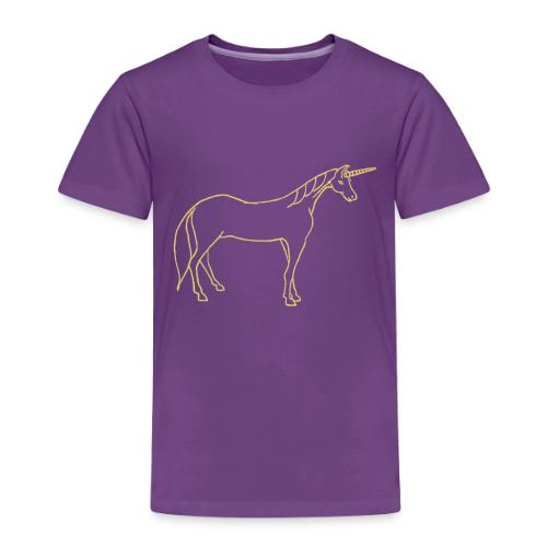 unicorn gold outline - Toddler Premium T-Shirt