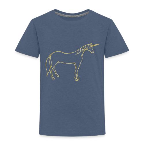 unicorn gold outline - Toddler Premium T-Shirt