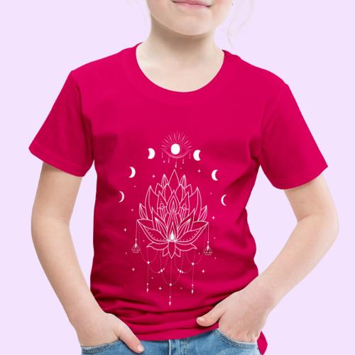 Third Eye White Lotus Flower - Moon Cycle Design - Toddler Premium T-Shirt