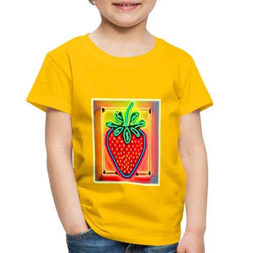 Colorful Strawberry Neon Glow - Toddler Premium T-Shirt