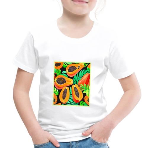 Papaya and Leaves Fresh Pattern - Toddler Premium T-Shirt