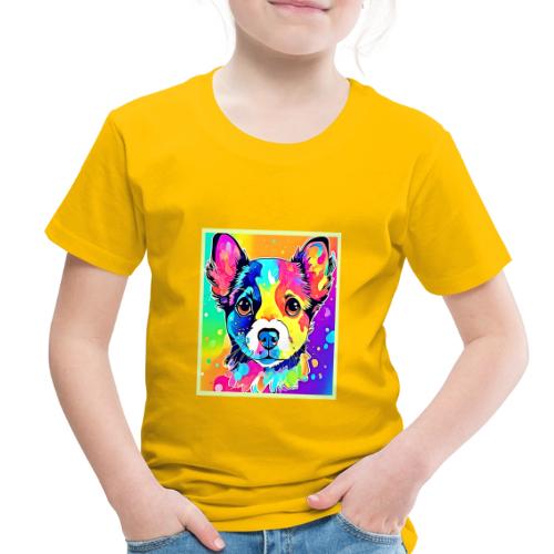 Vivid Puppy Vibes Art Design - Toddler Premium T-Shirt