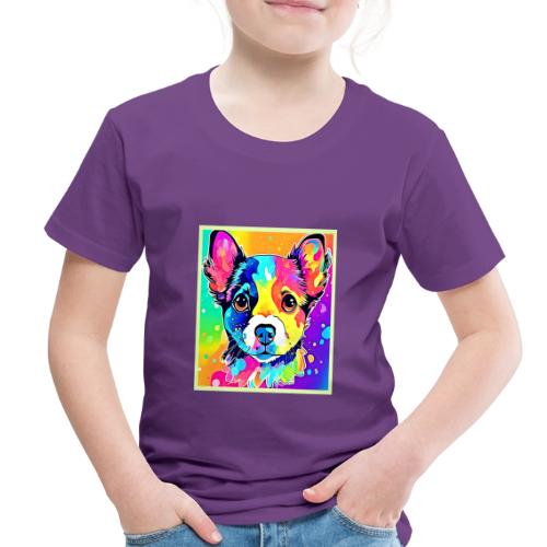 Vivid Puppy Vibes Art Design - Toddler Premium T-Shirt