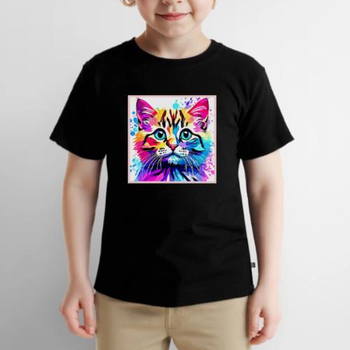Vivid Kitty Vibes Design - Toddler Premium T-Shirt