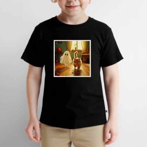 Funny Kitten Spooky Friend - Toddler Premium T-Shirt