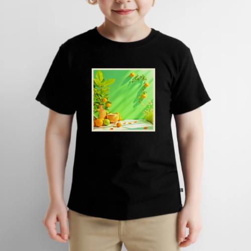 Vibrant Orange Green Still Life Design - Toddler Premium T-Shirt