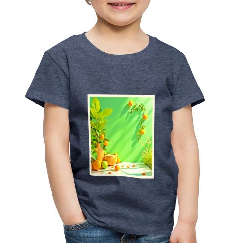 Vibrant Orange Green Still Life Design - Toddler Premium T-Shirt