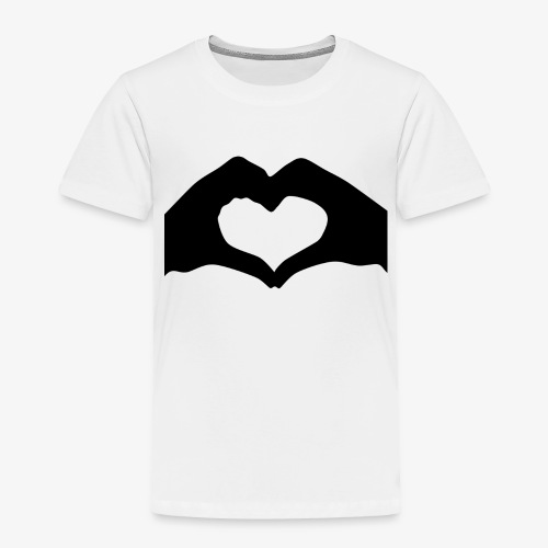 Silhouette Heart Hands | Mousepad - Toddler Premium T-Shirt