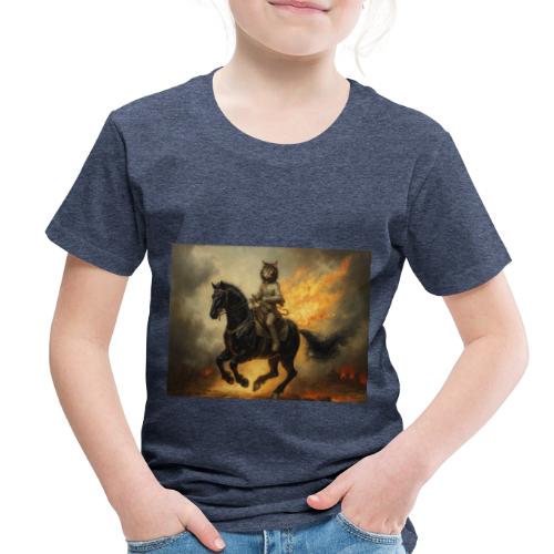 Mr Whiskers the Battle Cat Rides a War Horse - Toddler Premium T-Shirt