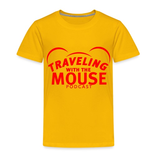 TravelingWithTheMouse logo transparent RED Cropped - Toddler Premium T-Shirt