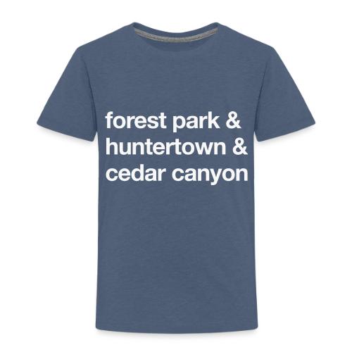 1 Church 3 Locations - Toddler Premium T-Shirt
