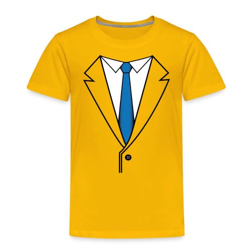 Suit with Blue Tie - Toddler Premium T-Shirt