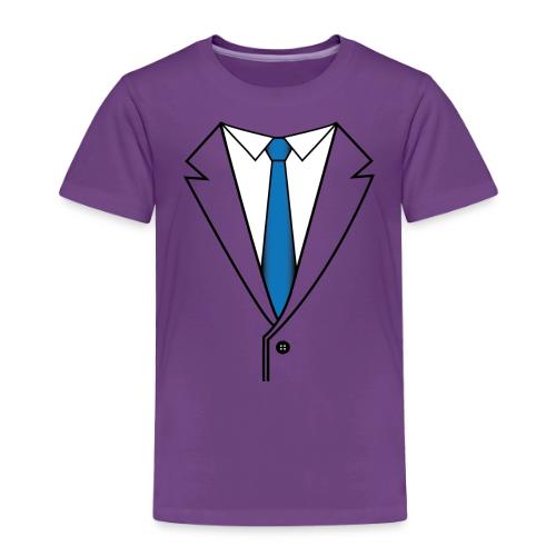 Suit with Blue Tie - Toddler Premium T-Shirt