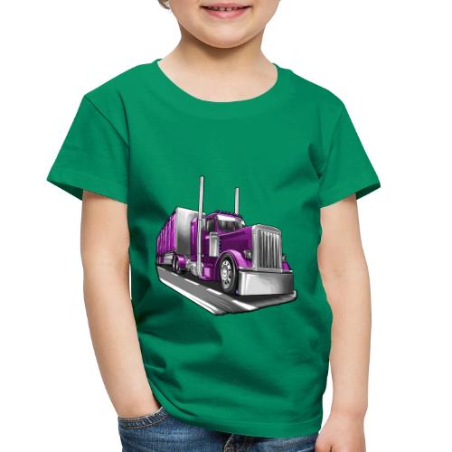 Tracktor Trailer Semi Truck Big Rig - Toddler Premium T-Shirt