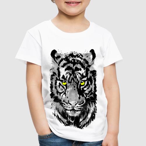 Gray Tiger Head Drawing - Black and white Tiger - Toddler Premium T-Shirt