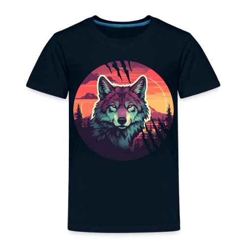 Colorful Wolf Stare - Toddler Premium T-Shirt