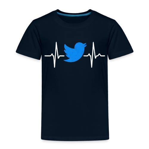 Social Media Heartbeat Blue Bird Graphic - Toddler Premium T-Shirt