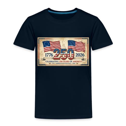 USA 250th Anniversary Flags Emblem - Toddler Premium T-Shirt
