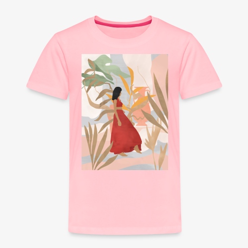 Red Dahlia summer flower - Toddler Premium T-Shirt