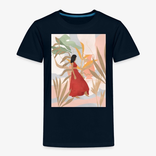 Red Dahlia summer flower - Toddler Premium T-Shirt
