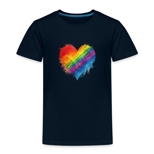Watercolor Rainbow Pride Heart - LGBTQ LGBT Pride - Toddler Premium T-Shirt