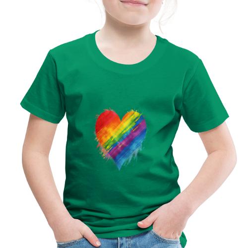 Watercolor Rainbow Pride Heart - LGBTQ LGBT Pride - Toddler Premium T-Shirt