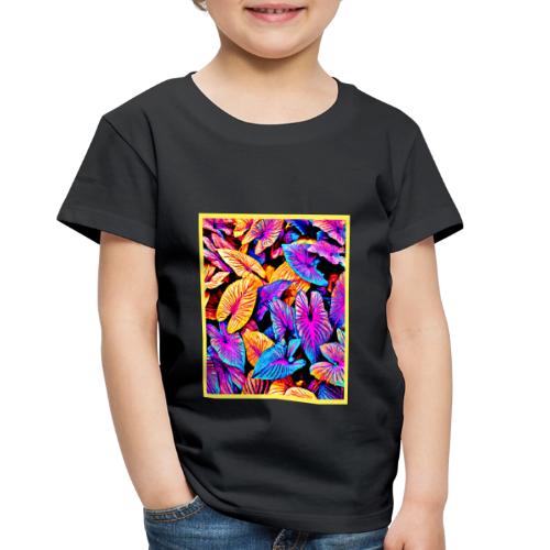 Captivating Neon Elegance Leaf Pattern - Toddler Premium T-Shirt