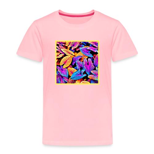 Captivating Neon Elegance Leaf Pattern - Toddler Premium T-Shirt