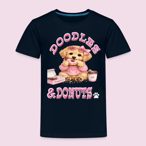 Doodles & Doughnut Cozy Dog Mom Design - Toddler Premium T-Shirt
