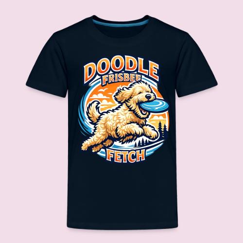 Doodle Frisbee Fetch | Goldendoodle Dog Lover - Toddler Premium T-Shirt