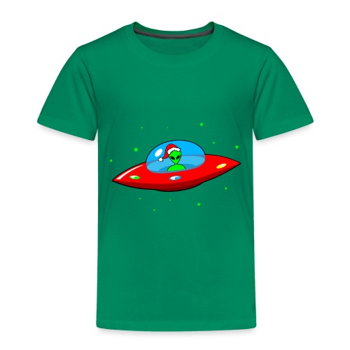UFO Alien Santa Claus - Toddler Premium T-Shirt