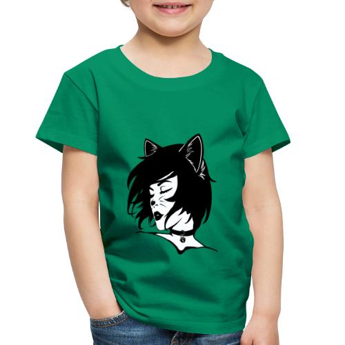 Cute Kitty Cat Halloween Costume (Tail on Back) - Toddler Premium T-Shirt