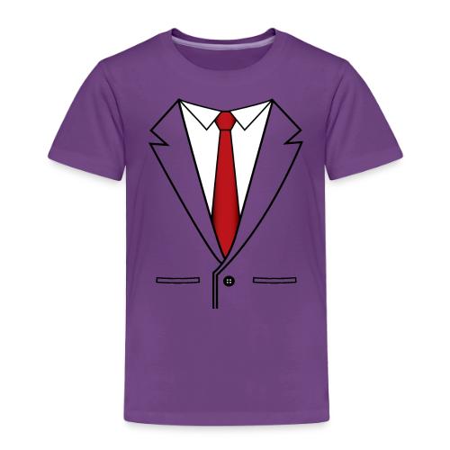 Business Suit With Red Tie - Toddler Premium T-Shirt