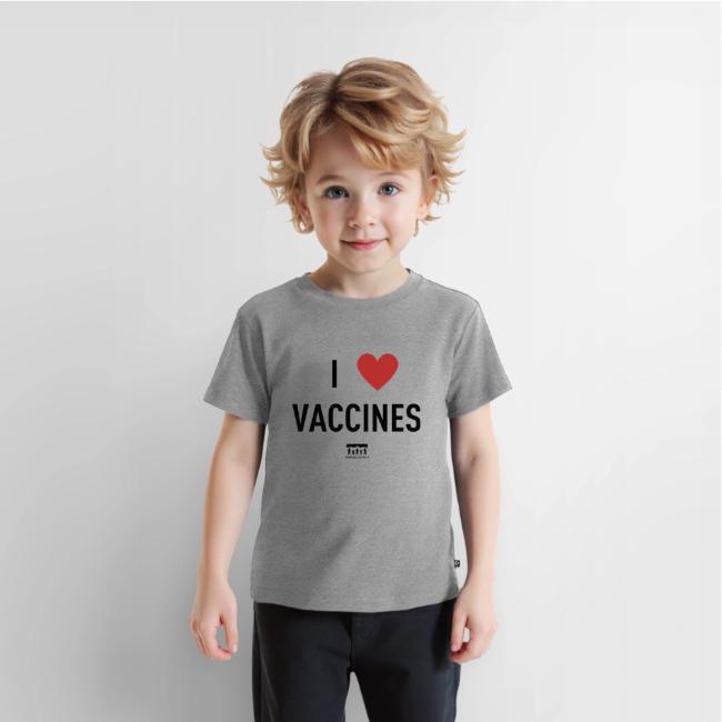 I heart vaccines black Immunize Colorado Logo