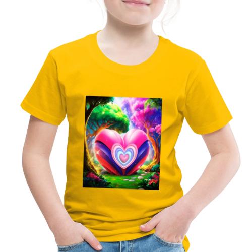 Double heart, fantasy, landscapes enjoy the magic - Toddler Premium T-Shirt