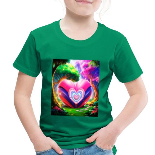 Double heart, fantasy, landscapes enjoy the magic - Toddler Premium T-Shirt
