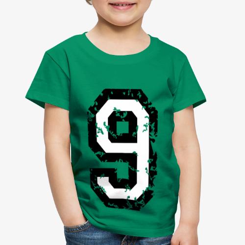 Number 9 (Distressed White) - Toddler Premium T-Shirt