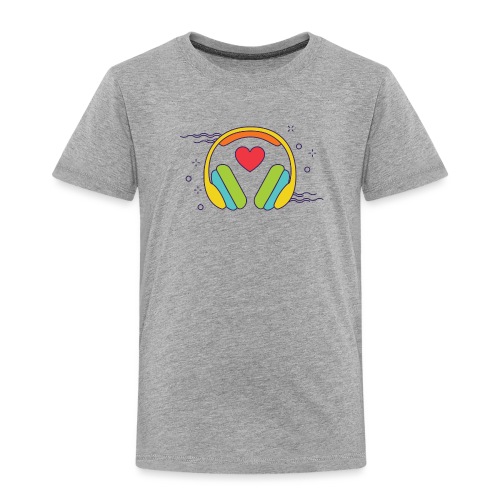 ❤️ + 🎧 - Toddler Premium T-Shirt