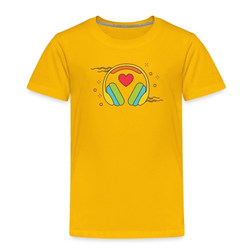❤️ + 🎧 - Toddler Premium T-Shirt