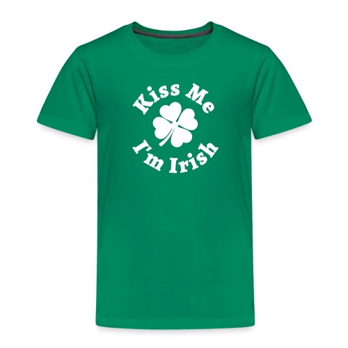 Kiss Me I'm Irish - Shamrock - Toddler Premium T-Shirt