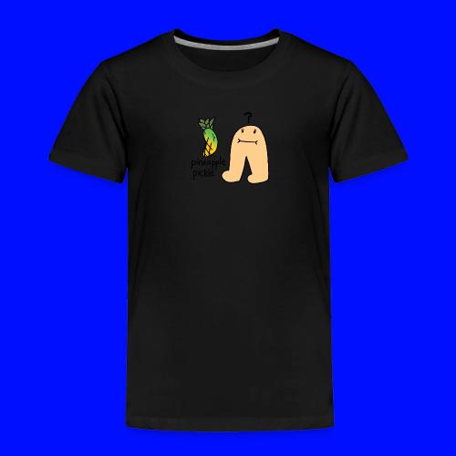 Pineapple Pickle, Black Outline (tshirts) - Toddler Premium T-Shirt