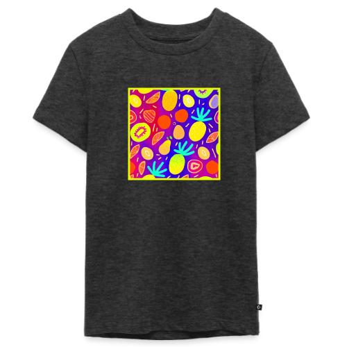 Neon Dynamic Fruit Pattern Art - Kids' Premium T-Shirt