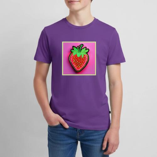 Vibrant Strawberry Neon Sign - Kids' Premium T-Shirt