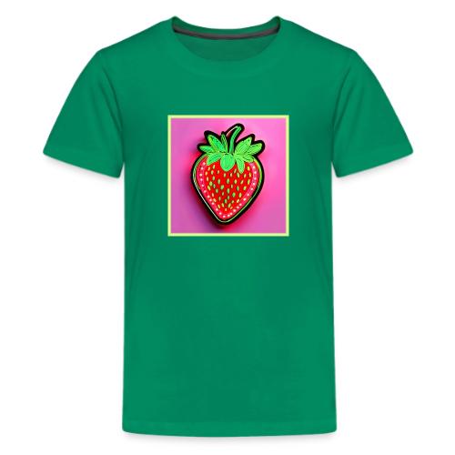 Vibrant Strawberry Neon Sign - Kids' Premium T-Shirt